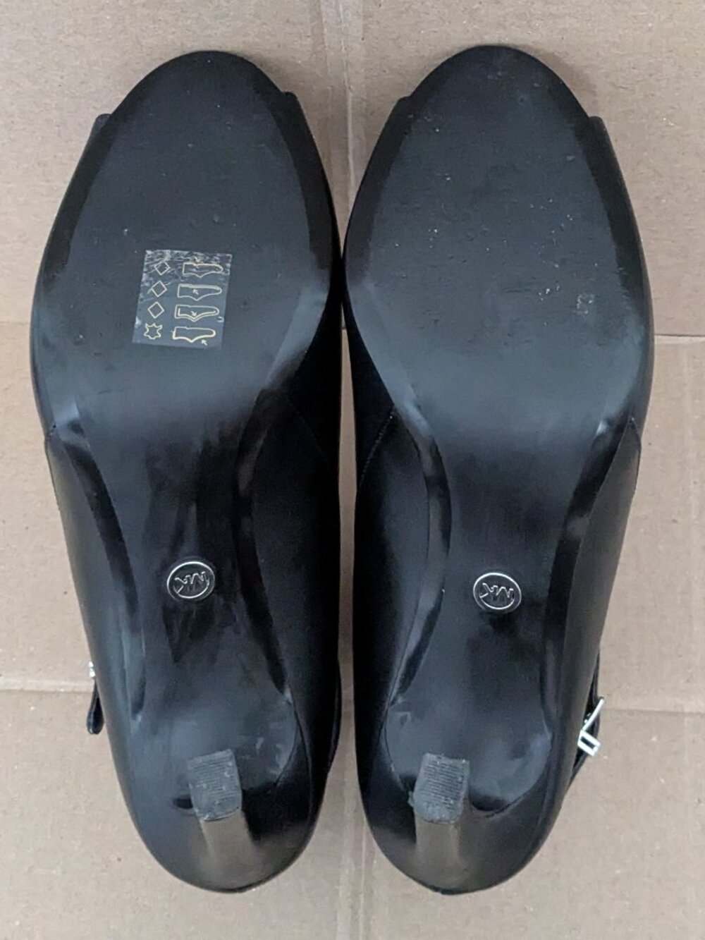 Michael Kors Lawson Booties Women:s High Heel Open Toe Black Leather Sz 11 $165 - Picture 11 of 14